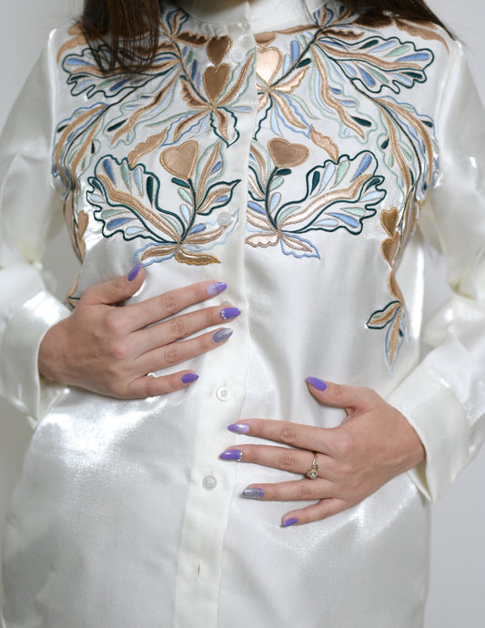 Embroidered White Shirt