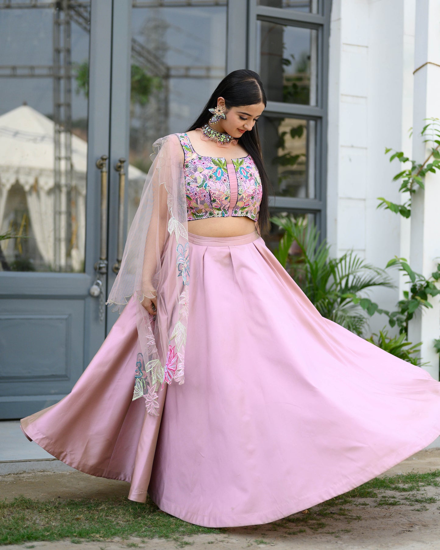 ‘THE PINK ROSE’ lehenga