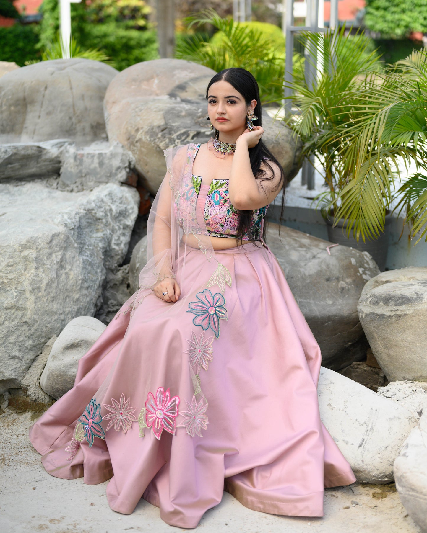 ‘THE PINK ROSE’ lehenga