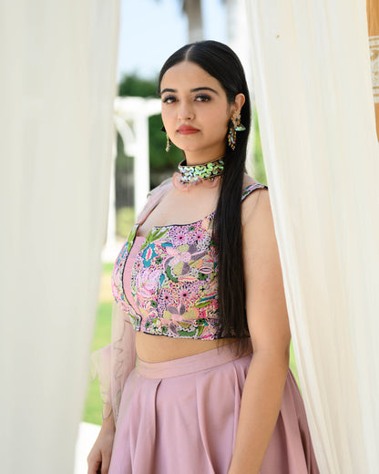 ‘THE PINK ROSE’ lehenga